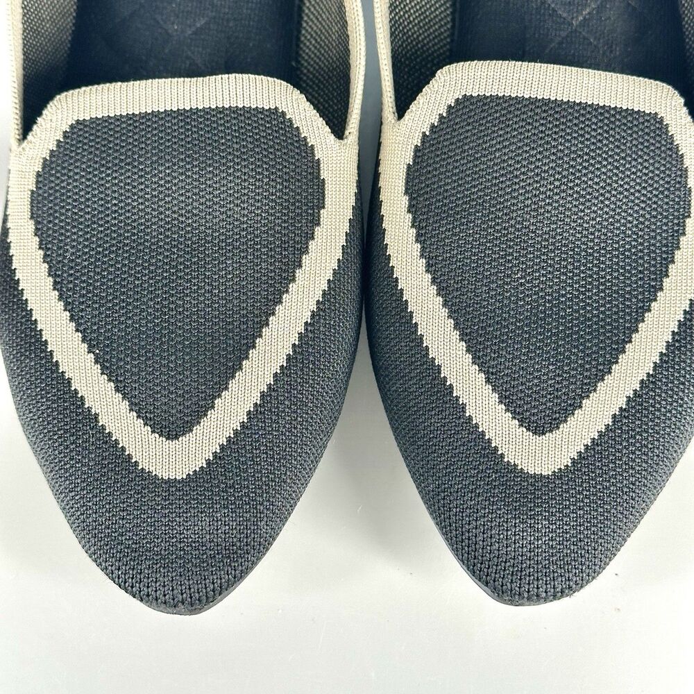 Birdies Women's Size 10 Black The Blackbird Flat Slip On Knit Loafer Shoes - Picture 4 of 12